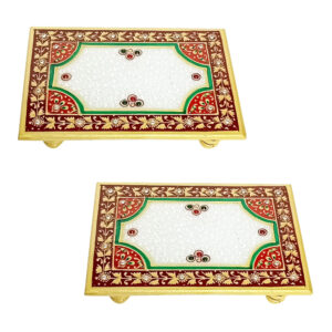 Rectangle Chowki for Home Puja Décor