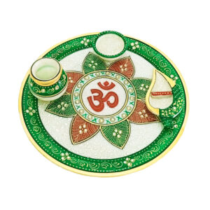 Marble Pooja Thali 9 inch