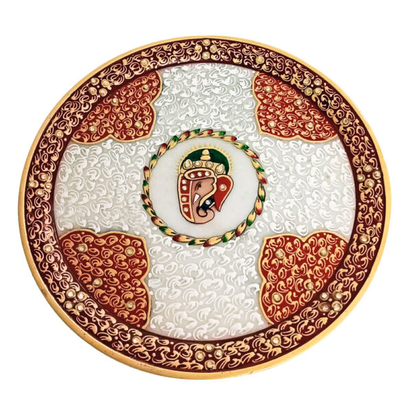 Marble Puja Thali Set for Home Décor