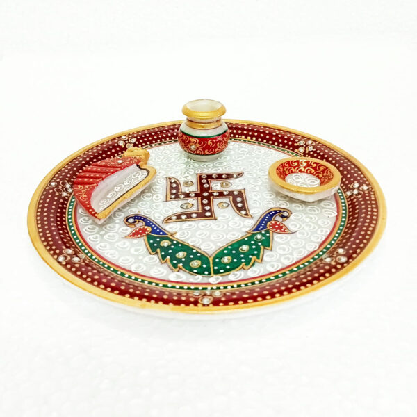 Marble Pooja Thali 9 inch