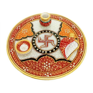 Marble Puja Thali Set for Home