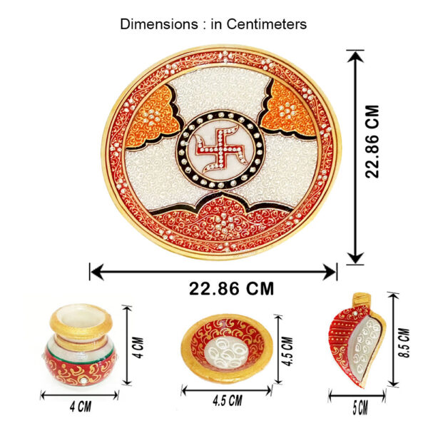 Marble Puja Thali Set for Home